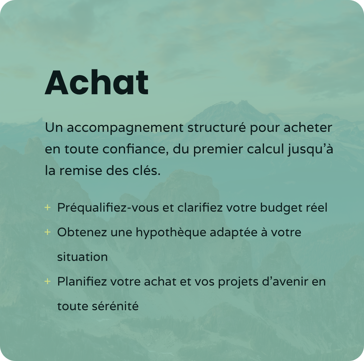 Préapprobation - achat